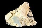 Aquamarine Crystal with Black Tourmaline & Feldspar - Namibia #93692-1
